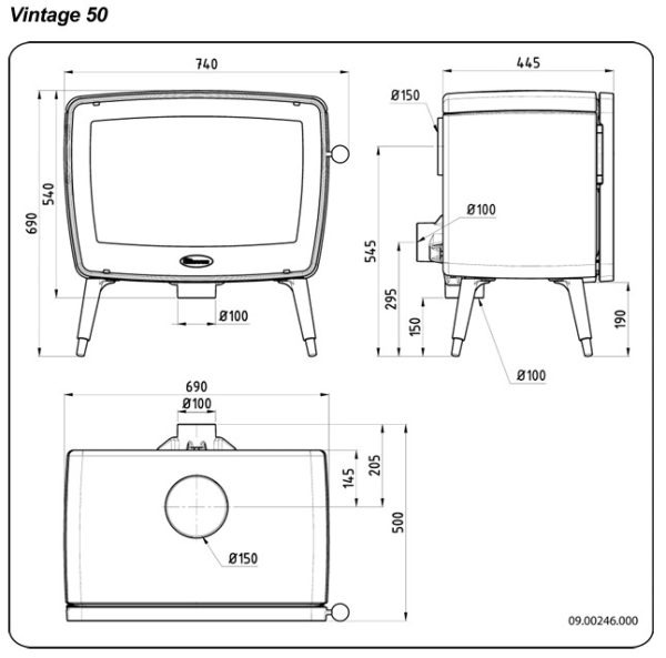 Dovre Vintage 50 afmetingen